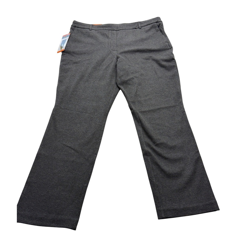 Dalia Tummy Control Slim Dress Pants Women's 2XL Gray Textured NWT‎ Trousers